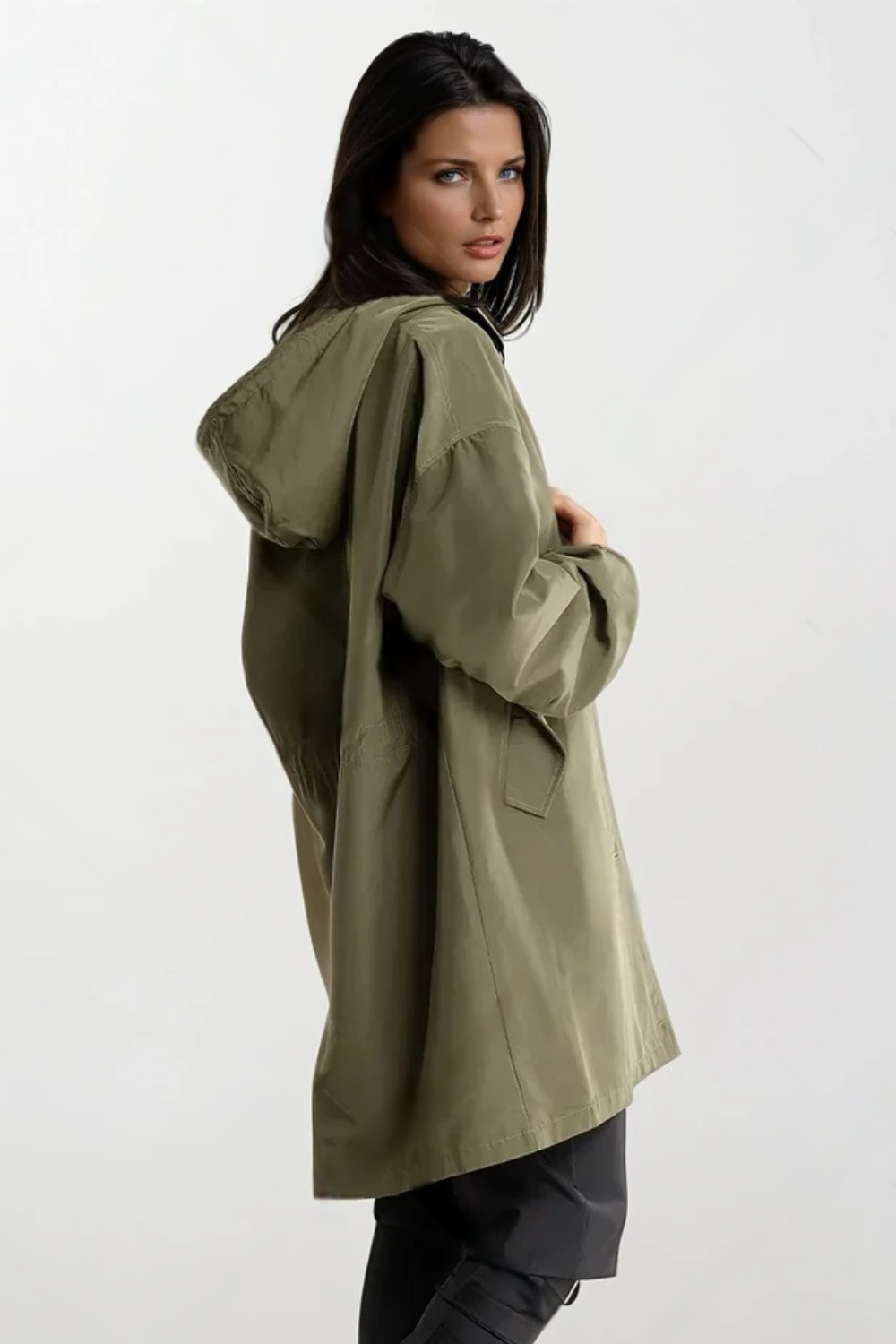 Hooded Rain Coat | Water-Resistant | Oversized Windbreaker