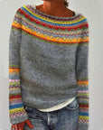 Retro langærmet sweater