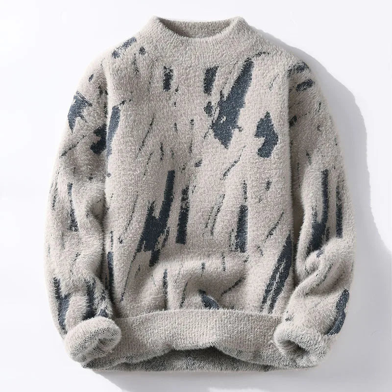 Laura Soft Knit Grafisk Sweater